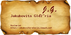 Jakubovits Glória névjegykártya